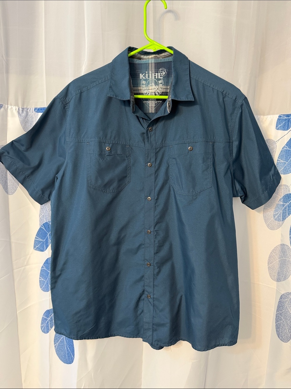 Kuhl Men's Short Sleeve Shirt - Teal Blue